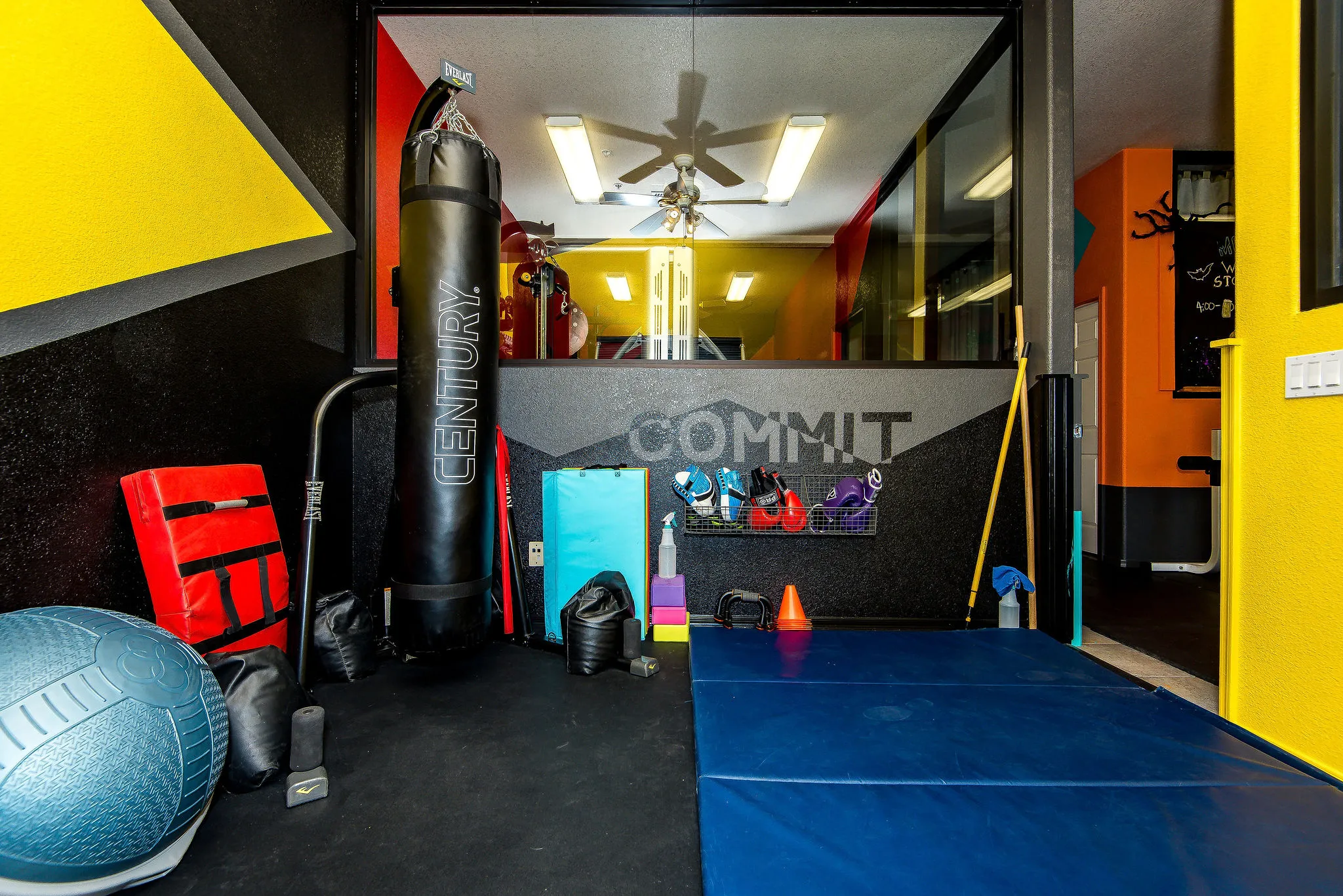 Fitness equipment ready for a workout session